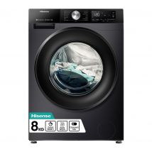 HISENSE 3S Series WF3S8043BB3 WiFi-enabled 8 kg 1400 Spin Washing Machine - Black, Black