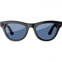 RAY-BAN Meta Skyler (Standard) Smart Glasses - Shiny Black, Transition Blue