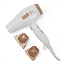 BEAUTY WORKS EL-HAIRDRYERBLDC-BRUSH Hair Dryer - Gold & White, White,Gold