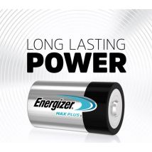 Energizer Max Plus D Alkaline Batteries - Pack of 2