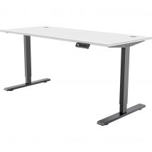PIRANHA E-BASE 140 Sit-Stand Gaming Desk - White & Black, Black,White