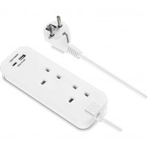 MASTERPLUG TAEUR2UAC20 2-Socket Extension Lead with USB