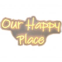 PREMIER Our Happy Place LED Neon Sign - Warm White