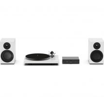 PRO-JECT Colourful Audio Belt Drive Turntable, Stereo Box and Speaker System - Satin White, White