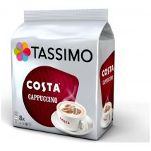 TASSIMO Costa Cappuccino T Discs - Pack of 8, Silver/Grey