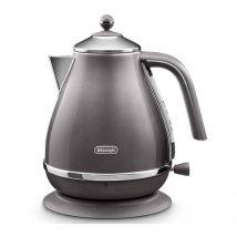 DELONGHI Icona Metallics KBOT3001.GY Jug Kettle - Grey, White