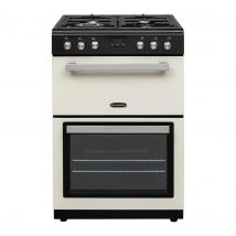 MONTPELLIER MMRDF60FC 60 cm Dual Fuel Cooker - Cream & Silver, Cream