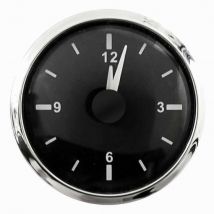 E-Tech Engineering Analogue Clock - 52mm - Black Bezel, Black