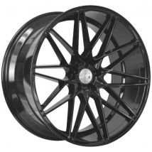1AV ZX4 Alloy Wheels In Black Gloss Set of 4 - 22x10.5 Inch ET38 5x108 PCD 74.1mm Centre Bore Black Gloss, Black