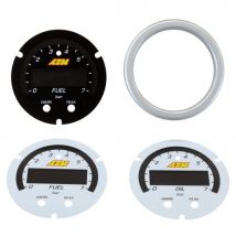 AEM Electronics X Series Gauge Accessory Kit - Oil / Fuel Pressure Gauge, Black/white