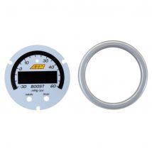 AEM Electronics X Series Gauge Accessory Kit - Boost Pressure Gauge - 60psi/4bar, White