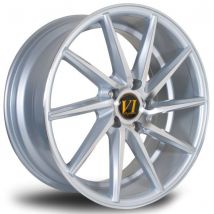 6Performance ESH Alloy Wheels In Silver With Polished Face Set Of 4 - 19x8.5 Inch ET45 5x112 PCD 73.1mm Centre Bore Silver With Polished Face, Silver
