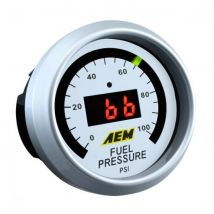 AEM Electronics Digital 0-100 PSI Fuel Pressure Display Gauge - Silver, Silver