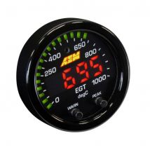 AEM Electronics X Series Exhaust Gas Temperature (EGT) Gauge - Black, Black