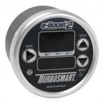 Turbosmart E - Boost 2 Turbo Boost Controller - 60 PSI Black Face - Silver Bezel 60mm, Black/silver