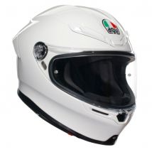 AGV K6-S Plain Motorcycle Helmet - White - Large (60cm), White