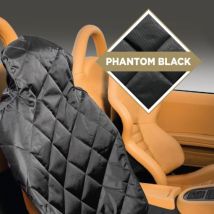 E-Tech Engineering Ultro Premium Diamond Quilt Front Seat Cover - Phantom Black, Black