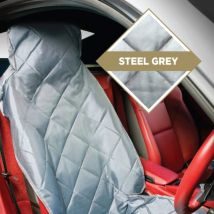 E-Tech Engineering Ultro Premium Diamond Quilt Front Seat Cover - Steel Grey, Grey