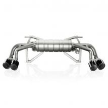 Akrapovic Resonated Titanium Cat Back Exhaust System - Valved - 4x 100mm Round 550/560 Style Carbon Fibre Tailpipes