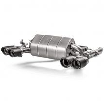 "Akrapovic Resonated 3" Titanium GPF Back Exhaust System - Valved. EC-Approved" - 2x Oval Carbon Fibre / Titanium Tailpipes