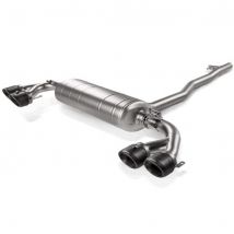 "Akrapovic Non-Resonated 2.76" GPF Back Exhaust System - Valved. EC-Approved" - 4x Round Slashcut Carbon Fibre Tailpipes
