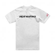 Alpinestars Linear Wordmark T-Shirt - Large - White / Black