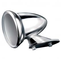 Demon Tweeks Classic Bullet Style Side Mirror - Chrome Concave Glass, Silver