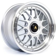 Autostar Monza Alloy Wheels In Silver With Polished Lip Set Of 4 - 18x8.5 Inch ET45 5x112/5x120 PCD 72.6mm Centre Bore Silver With Polished Lip, Silver