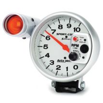 Auto Meter Sport-Comp Silver Tachometers - Silver, Silver