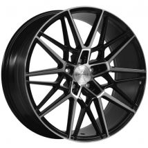 AXE CF1 Alloy Wheels In Black Gloss/Polished Face Set of 4 - 20x10.5 Inch ET42 5x108 PCD 74.1mm Centre Bore Black Gloss/Polished Face, Black