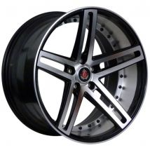 AXE EX20 Alloy Wheels in Black/Polished Face/Barrel Set of 4 - 20x10 Inch ET42 5x114.3 PCD 74.1mm Centre Bore Black/Polished Face and Barrel, Black