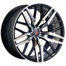AXE EX30 Alloy Wheels in Black/Polished Face and Barrel Set of 4 - 20x8.5 Inch ET25 5x114.3 PCD 74.1mm Centre Bore Black/Polished Face And Barrel, Black