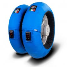 Capit Full-Zone Vision Motorcycle Tyre Warmers - M/XXL (125/17 Front - 200/55-17 Rear), Blue, Blue