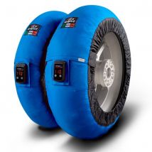 Capit Maxima Vision Motorcycle Tyre Warmers - M/XXL (125/17 Front - 200/55-17 Rear), Blue, Blue