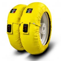 Capit Suprema Vision Factory Motorcycle Tyre Warmers - Moto GP (120/17) Front - (205/16.5) Rear in Yellow, Yellow