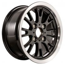 Caterham Apollo Alloy Wheels - Black, Front 6 x 13 Inch, Black/silver