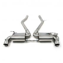 "Cobra Sport Non-Resonated 3" GPF Back Exhaust System - Single Valved" - 2x 4 Inch Round Inverted Slashcut Polished T/Pipes