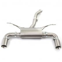"Cobra Sport 2.5" Dual Exit Exhaust Back Box" - 2x 3.5 Inch Round Blackout Tailpipes