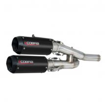 Cobra Sport Blackout H-Pipe Half System With Twin GP Silencers - Non-Catalysed