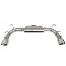 "Cobra Sport 2.5" Race Exhaust Back Box" - 2x 4 Inch Round Rolled-In Slashcut Polished Tailpipes