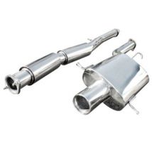 "Cobra Sport Resonated 3" Cat Back Exhaust System" - 1x 4 Inch Round Baffled Polished Tailpipe