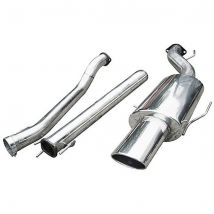 "Cobra Sport Non-Resonated 2.5" Cat Back Exhaust System" - 1x 4 Inch Round Rolled-In Polished Tailpipe