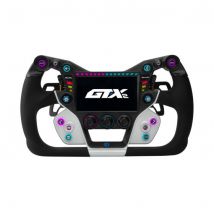 Cube Controls GT-X2 Sim Racing Steering Wheel - Colour: White, Blue Paddles, 320mm Diameter