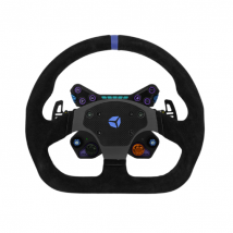 Cube Controls GT Pro V2 Reparto Corse Suede Sim Racing Steering Wheel - Colour: Black, 2 Paddle Option
