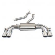"Cobra Sport Non-Resonated 3" GPF Back Exhaust System - Valved" - 4x 4.5x3 Inch Oval Slashcut Polished T/Pipes