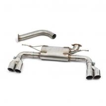 "Cobra Sport 3" M4 Style Conversion Exhaust Back Box" - 4x 3 Inch Round Slashcut Angled Polished Tailpipes