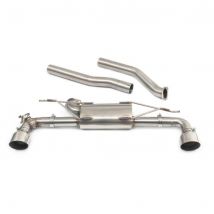 "Cobra Sport Non-Resonated 3" GPF Back Exhaust System - Valved" - 2x 4 Inch Jap Style Slashcut Polished Tailpipes