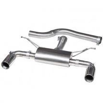 "Cobra Sport 3" Dual Exit 340i Style Conversion Exhaust Back Box" - 2x 3.5 Inch Round Rolled-In Polished Tailpipes