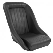 Cobra Classic Style Seat - Black Vinyl With Headrest, Without Harness Guides, Black