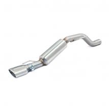 "Cobra Sport 3" Exhaust Back Box" - 1x 4In Round Rolled-In Slashcut Polished T/Pipes